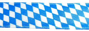 Dekorband Bayern 25mm blau-weiss